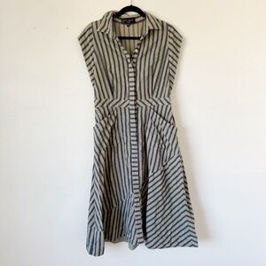 Hilton Hollis Striped Midi Dress Sz 12